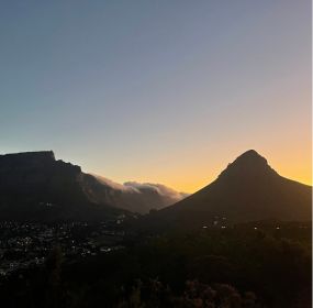 Table Mountain and Lion's Head sunset in Cape Town