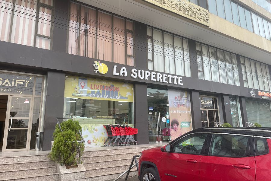 The Superette, a small convenience grocery store in Zone 4, a neighborhood in Abidjan, Côte d'Ivoire.