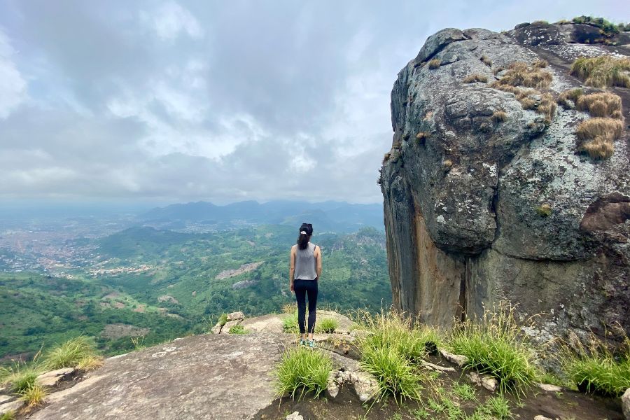 The summit of Dent de Man gives great views over Man, Côte d'Ivoire